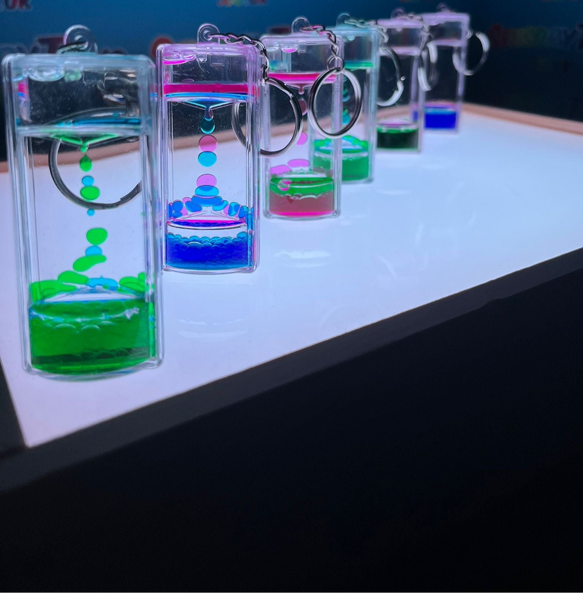 Keychain Multi Timer Liquid Timer Keychain – Fidgettoys.com